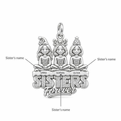 Holiday Sisterhood Forever Charm Bracelet – Personalized Sister Gift – personalization guide