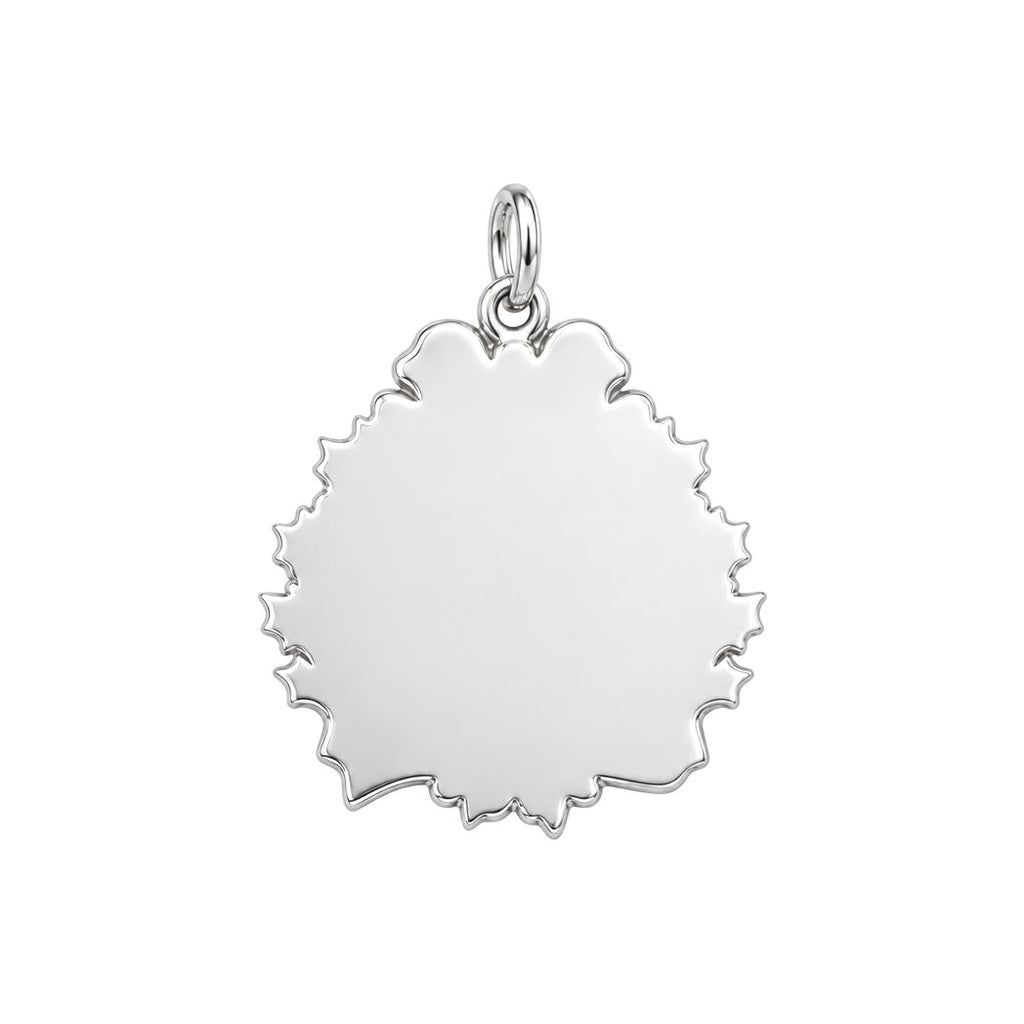 Holly Wreath Photo Charm Bracelet – Personalized Mom Gift – back of the charm, engraving area