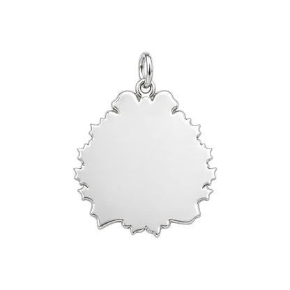 Holly Wreath Photo Charm Bracelet – Personalized Mom Gift – back of the charm, engraving area