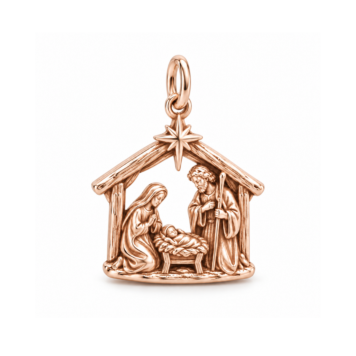 Holy Night Nativity Charm — Rose Gold | charm-topics-remaining-444-2026-09-14 | topic-148