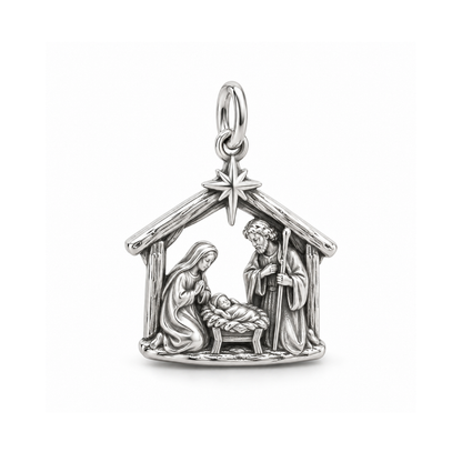 Holy Night Nativity Charm — Silver | charm-topics-remaining-444-2026-09-14 | topic-148