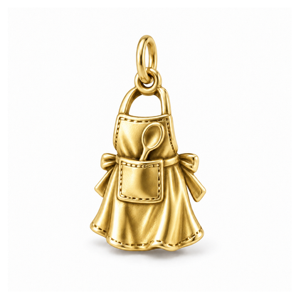 Home Cook Apron Charm — Gold | charm-topics-remaining-444-2026-09-14 | topic-250