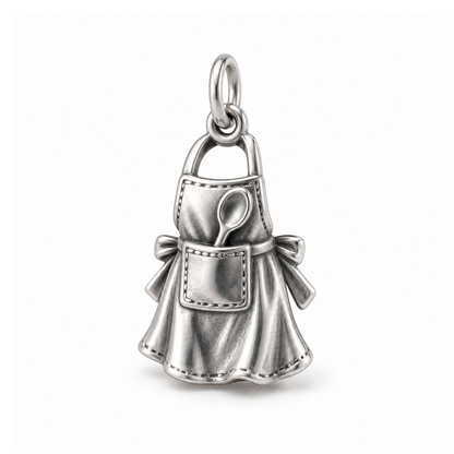 Home Cook Apron Charm — Silver | charm-topics-remaining-444-2026-09-14 | topic-250