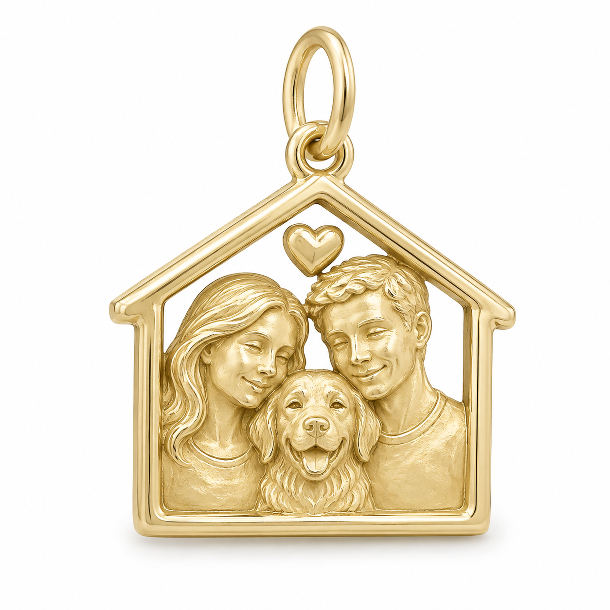 Always Family - Home Is Family Charm - Gold