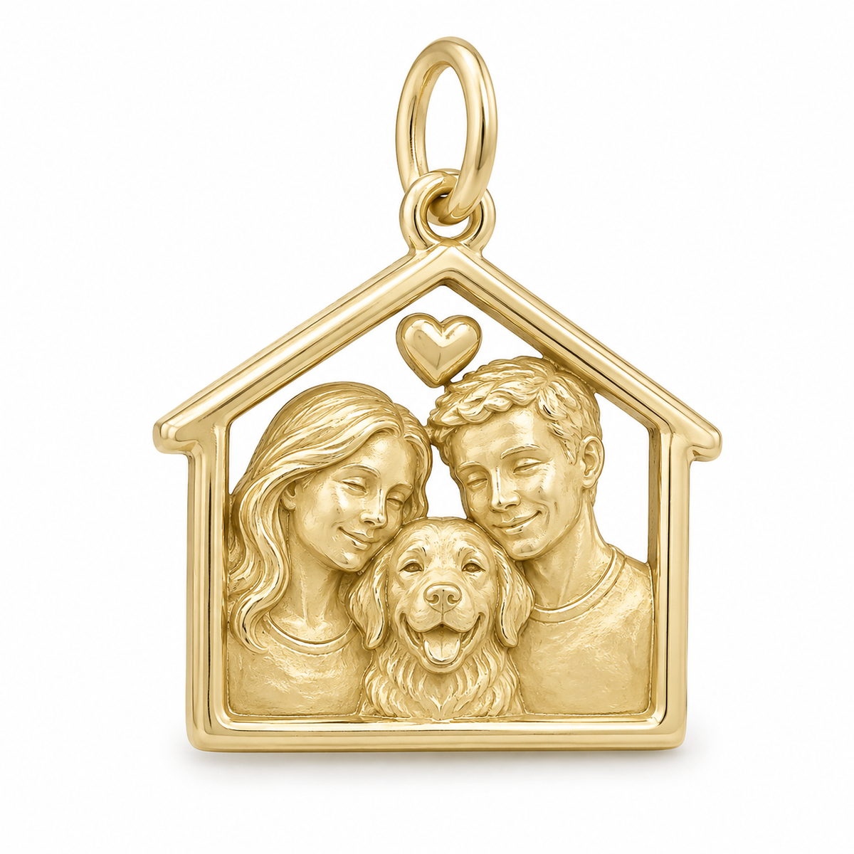 Always Family - Home Is Family Charm - Gold