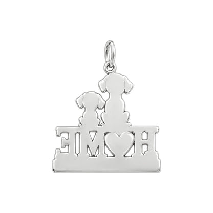 Home Is Where My Dogs Are Charm Bracelet – Personalized Dog Mom Gift – back of the charm, engraving area