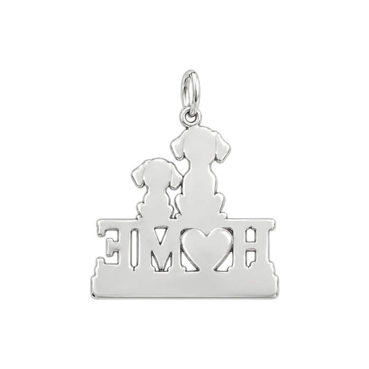 Home Is Where My Dogs Are Charm Bracelet – Personalized Dog Mom Gift – back of the charm, engraving area