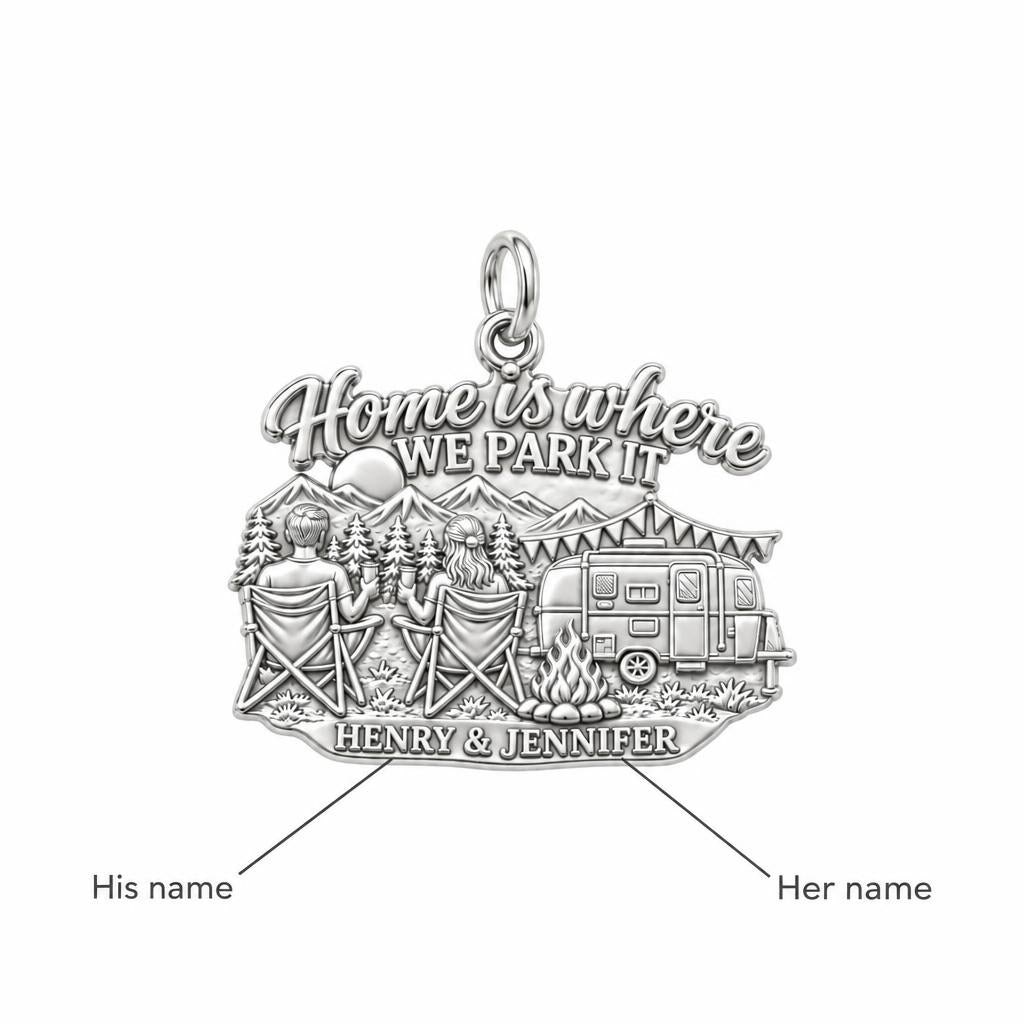 Home Is Where We Park It Charm Bracelet – Personalized Couple Gift – personalization guide