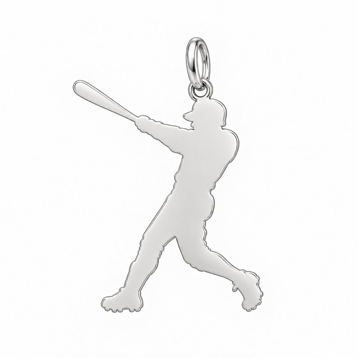 Home Run Hitter Charm Bracelet – Personalized Baseball Gift – back of the charm, engraving area