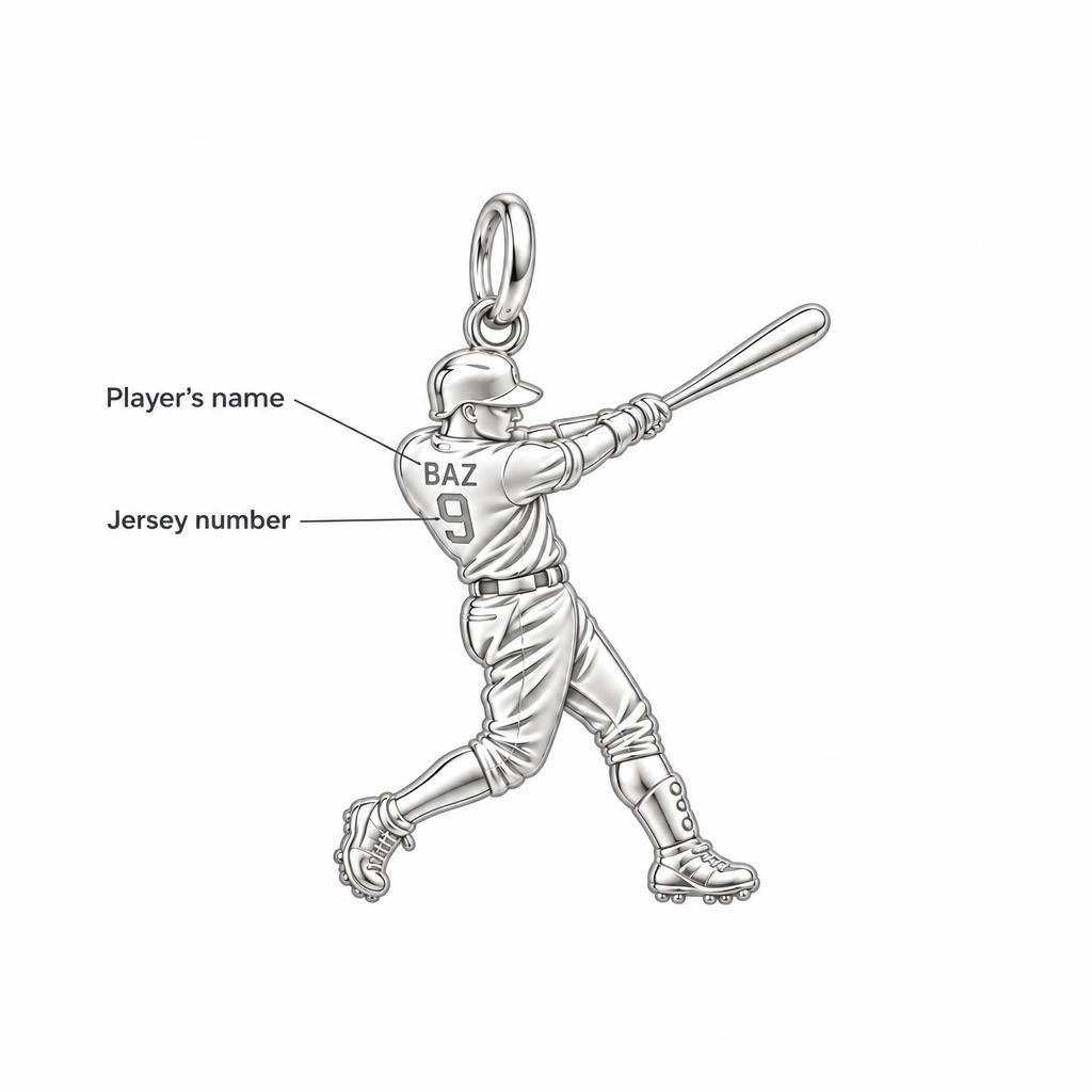 Home Run Hitter Charm Bracelet – Personalized Baseball Gift – personalization guide