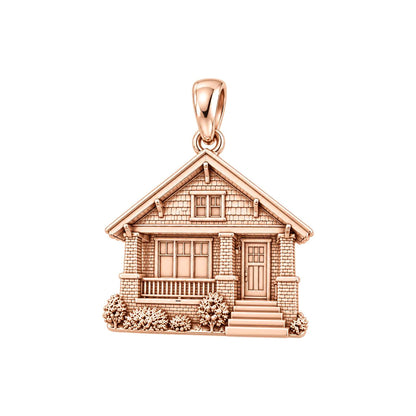 Home Sweet Home Charm Bracelet – Personalized New Home Gift – rose gold charm, front view