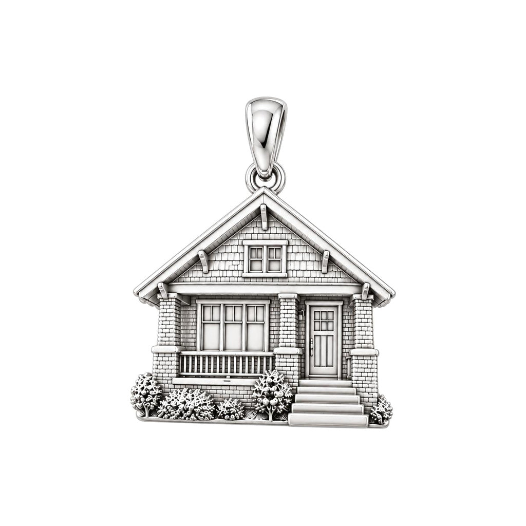 Home Sweet Home Charm Bracelet – Personalized New Home Gift – silver charm, front view