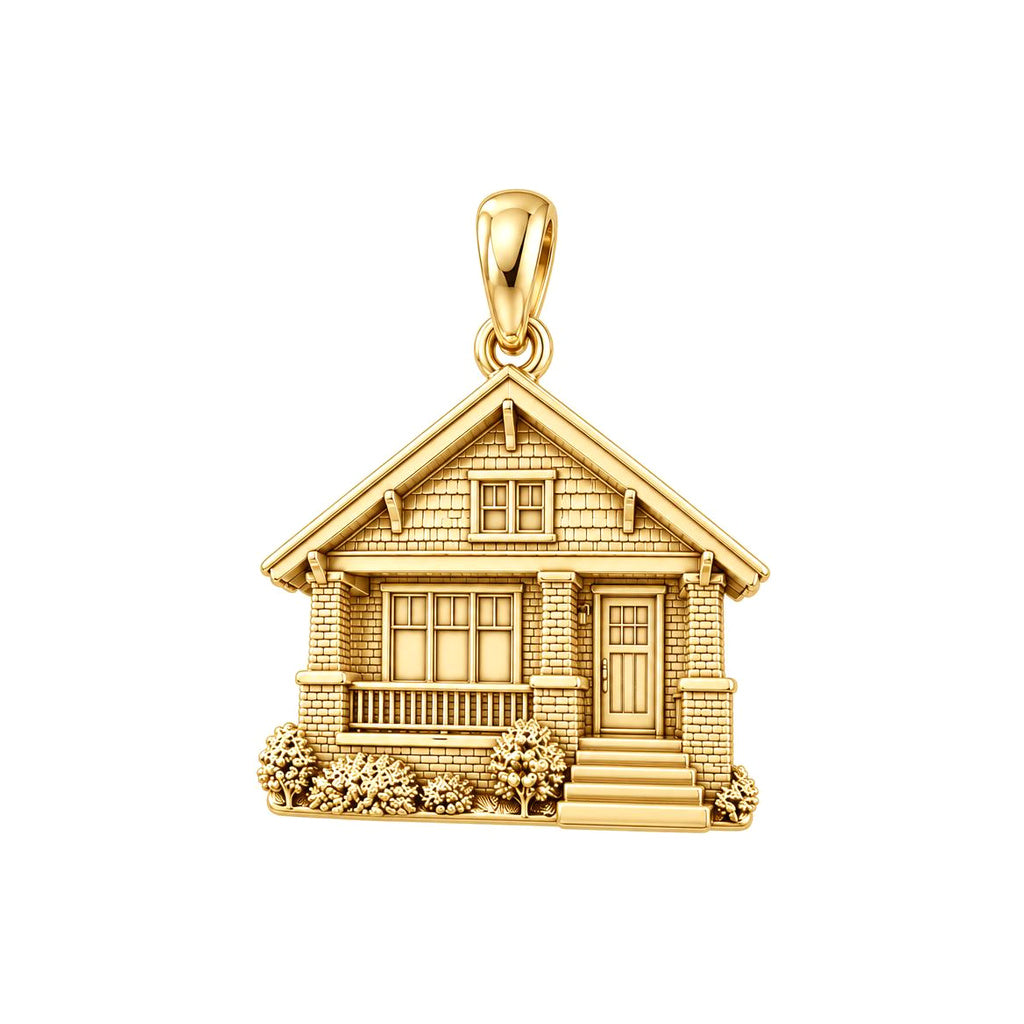 Home Sweet Home Charm Bracelet – Personalized New Home Gift – 18K gold charm, front view