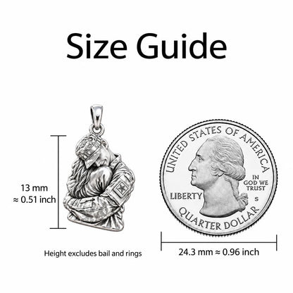 Homecoming Hug Charm Bracelet – Personalized Photo Upload Gift – size guide, 13 mm charm next to a quarter