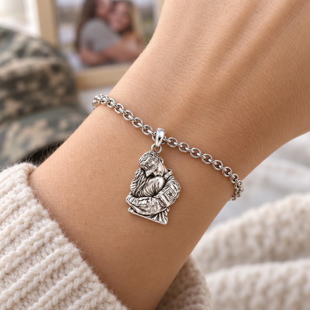 Homecoming Hug Charm Bracelet Set – worn / in use