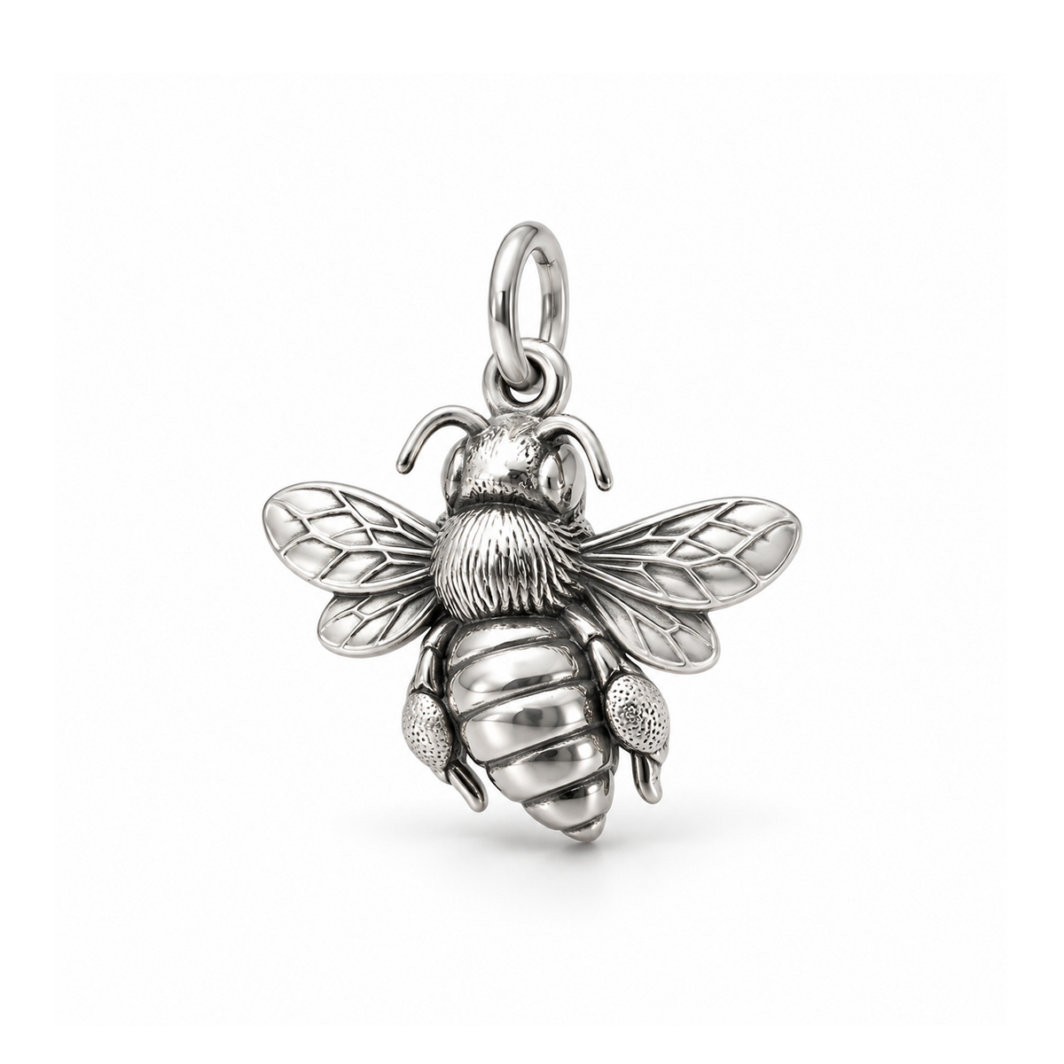 Honeybee Charm — Silver | charm-topics-remaining-444-2026-09-14 | topic-050