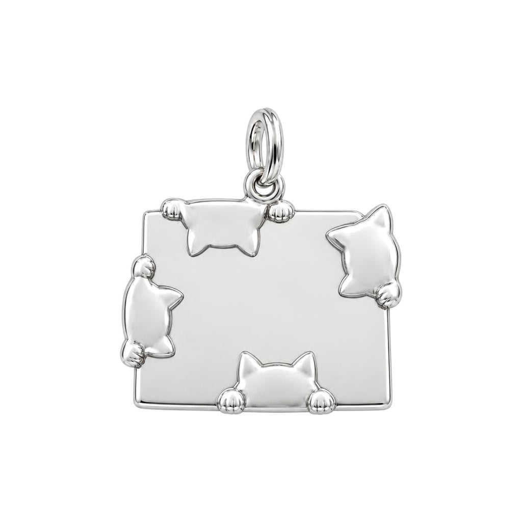 Hope You Like Cats Charm Necklace Set – back of the charm, engraving area
