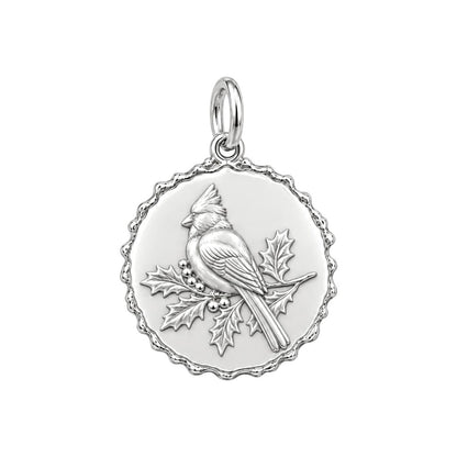 Hopeful Winter Cardinal Charm Bracelet Set – back of the charm, engraving area