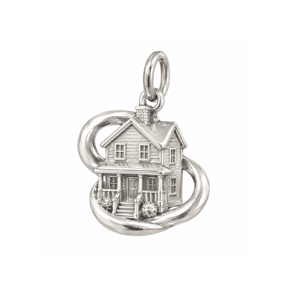House and Infinity Symbol Charm — Silver — 50-works-silver-20260916-192