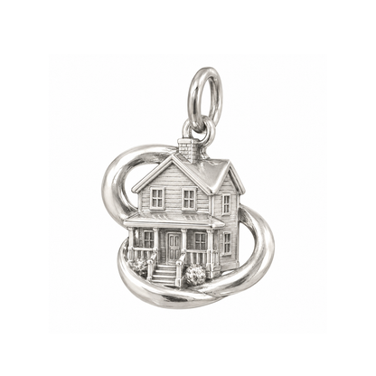 House and Infinity Symbol Charm — Silver — 50-works-silver-20260916-192