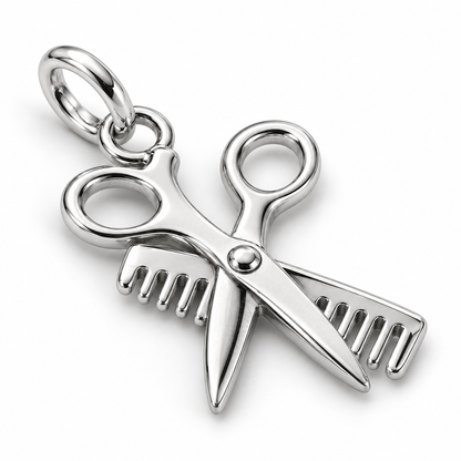 Shears & Comb Dangle Charm | macro | sha256:a8656242a2fd27d211a379f88dec0f62e7e413daea9f07931400d8bf2a8b9888