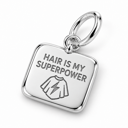Hair Is My Superpower Dangle Charm | macro | sha256:652181723b00e774f533c1834d55da7d8774a4a76bf956a045ab476c2b784727