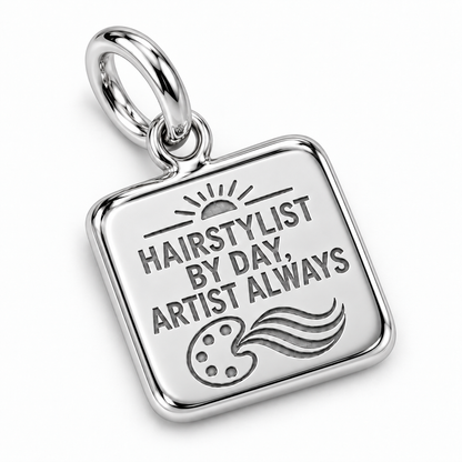 Hairstylist by Day, Artist Always Dangle Charm | macro | sha256:6164828c32f1cc4c4af09ef63c183740ddc12bf1c43e5c138d8ce3e94d19f1e3