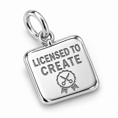 Licensed to Create Dangle Charm | macro | sha256:efc3edd72ae7278622f6ef9c6fc7c12a088788ea123befc93655f4132796f02e