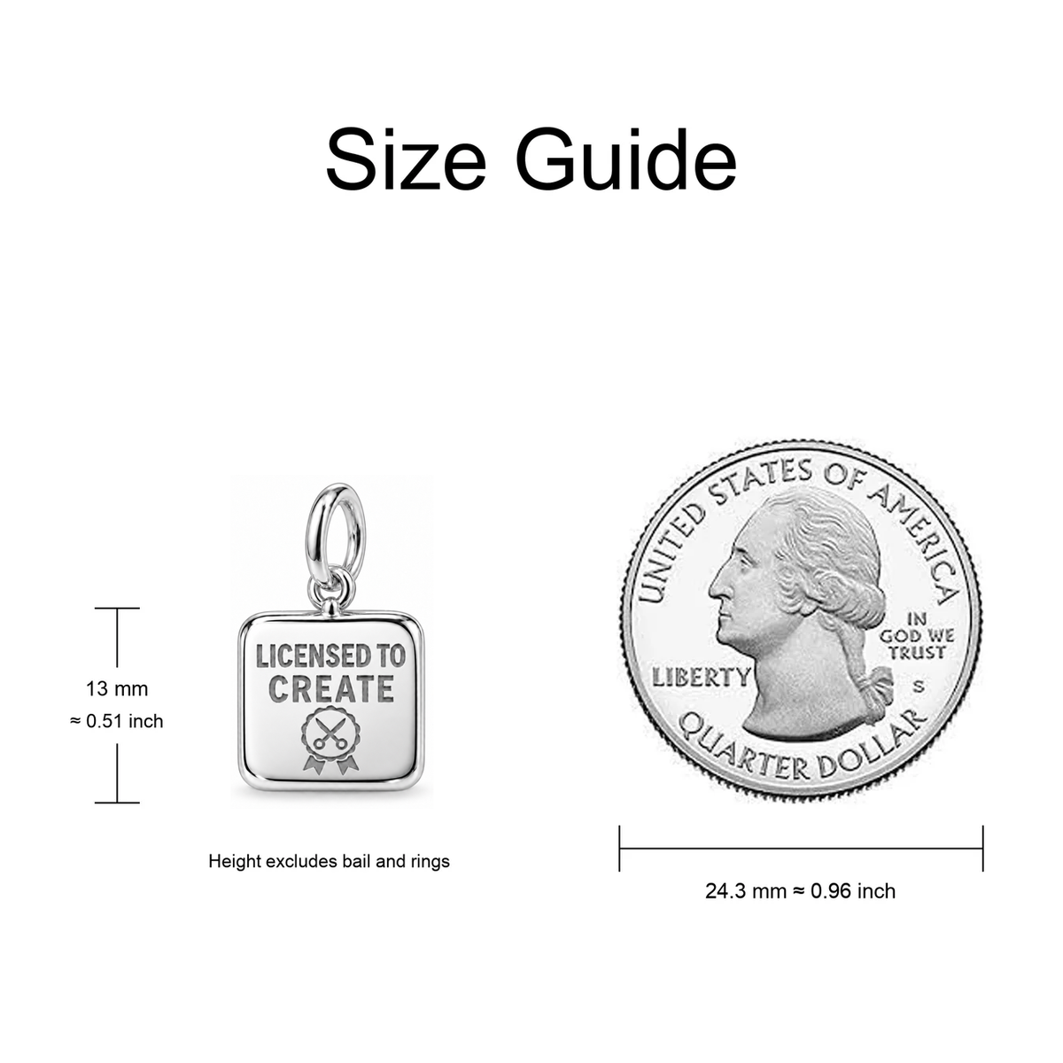 Licensed to Create Dangle Charm | size-guide | sha256:6760b92fe8ce303b583485d75dbcf7c89b350423419d36889fc73803712c09a3