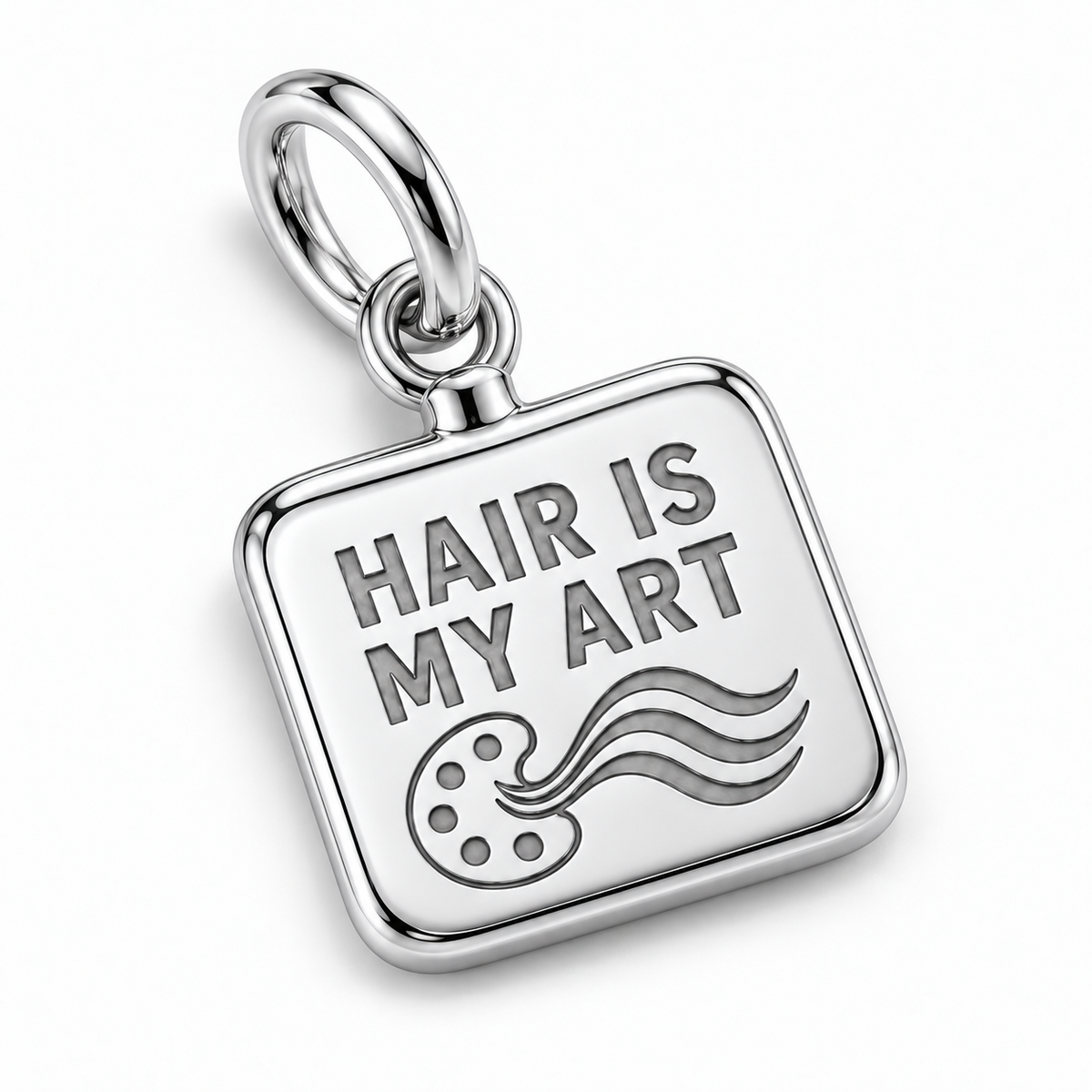 Hair Is My Art Dangle Charm | macro | sha256:fa993aa2fc5ed35aee1f648145873cddd053e1daf71f4cc35eb1f1ea8a8734af