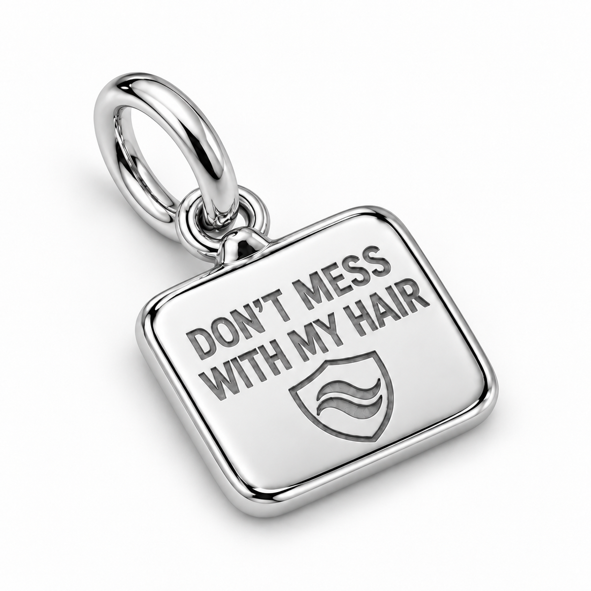 Don't Mess With My Hair Dangle Charm | macro | sha256:4a0329e3d46c8b9b460816c4119c4495540fdc585dc8d778cbb02617be6c3689