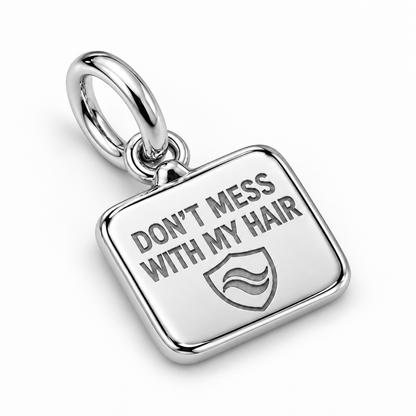 Don't Mess With My Hair Dangle Charm | macro | sha256:4a0329e3d46c8b9b460816c4119c4495540fdc585dc8d778cbb02617be6c3689