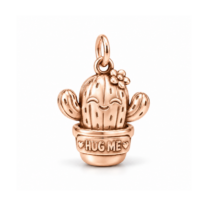 Hug Me Cactus Charm — Rose Gold | charm-topics-remaining-444-2026-09-14 | topic-160
