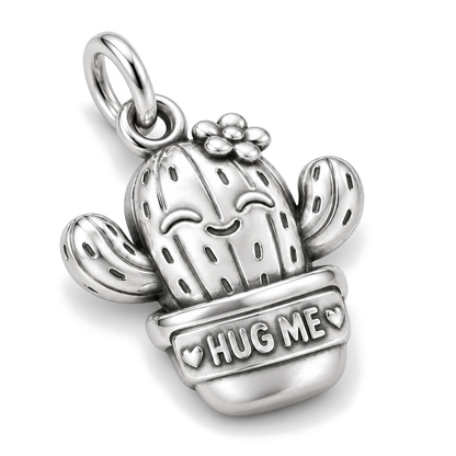 Hug Me Cactus Charm — Silver Super Macro | charm-topics-remaining-444-2026-09-14 | topic-160