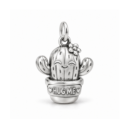 Hug Me Cactus Charm — Silver | charm-topics-remaining-444-2026-09-14 | topic-160
