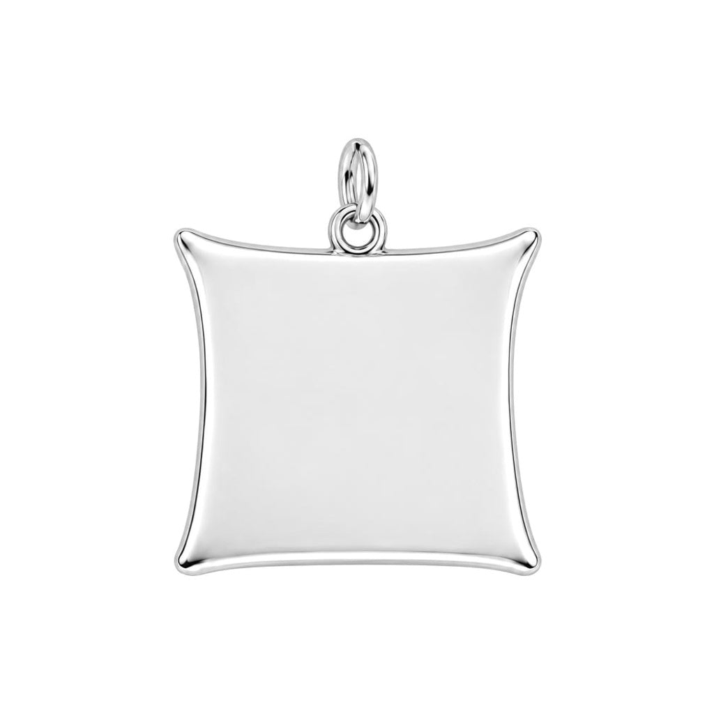 Hug This Pillow Portrait Charm Bracelet – Personalized Bereavement – back of the charm, engraving area