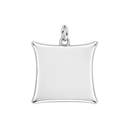 Hug This Pillow Portrait Charm Bracelet – Personalized Bereavement – back of the charm, engraving area