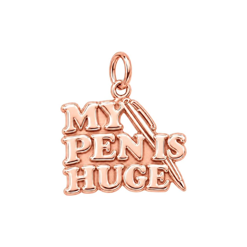 Huge Pen Writer Charm and Polyester Cord Bracelet Set