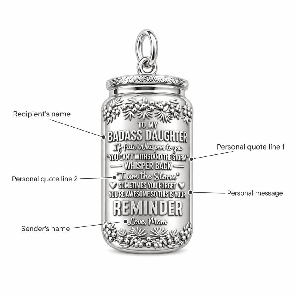 I Am The Storm Charm Bracelet – Personalized Daughter Gift – personalization guide
