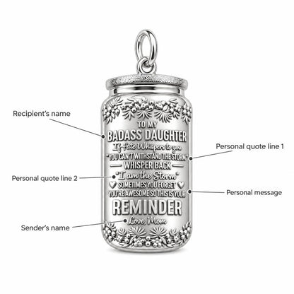I Am The Storm Charm Bracelet – Personalized Daughter Gift – personalization guide