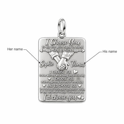 I Choose You Charm Bracelet – Personalized Couple Gift – personalization guide