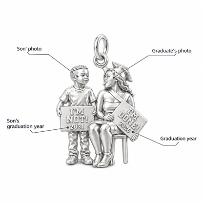 I'm Done I'm Not Graduation Charm Bracelet – Personalized Mom Gift – personalization guide
