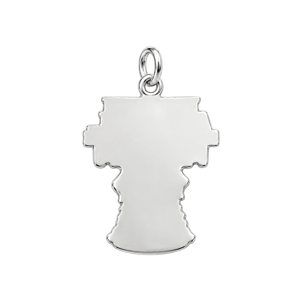 I Own You Dog Charm Necklace Set – back of the charm, engraving area