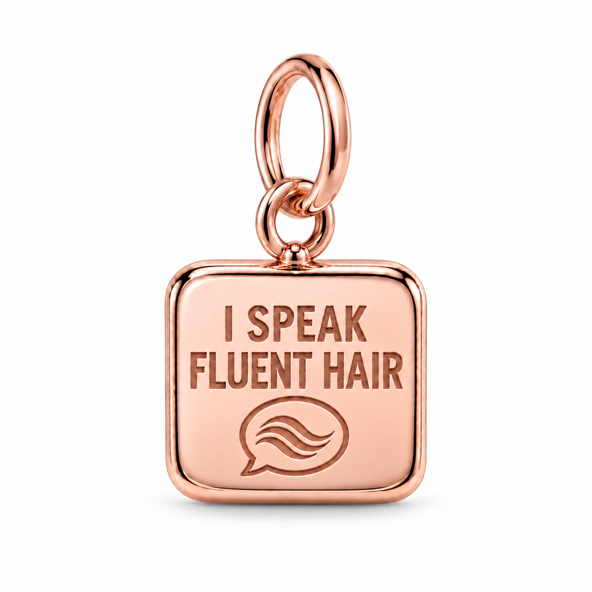 I Speak Fluent Hair Dangle Charm | Rose Gold | sha256:3640386aca1bda1898174aaceca1f04a4c517a58fa58b2d7f285793b36a0eb63