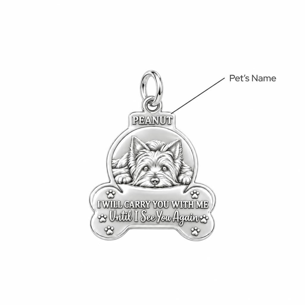 I Will Carry You With Me Charm Bracelet – Personalized Pet Gift – personalization guide