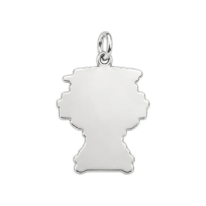 I Woof You Letter Charm Bracelet – Personalized Dog Mom Gift – back of the charm, engraving area