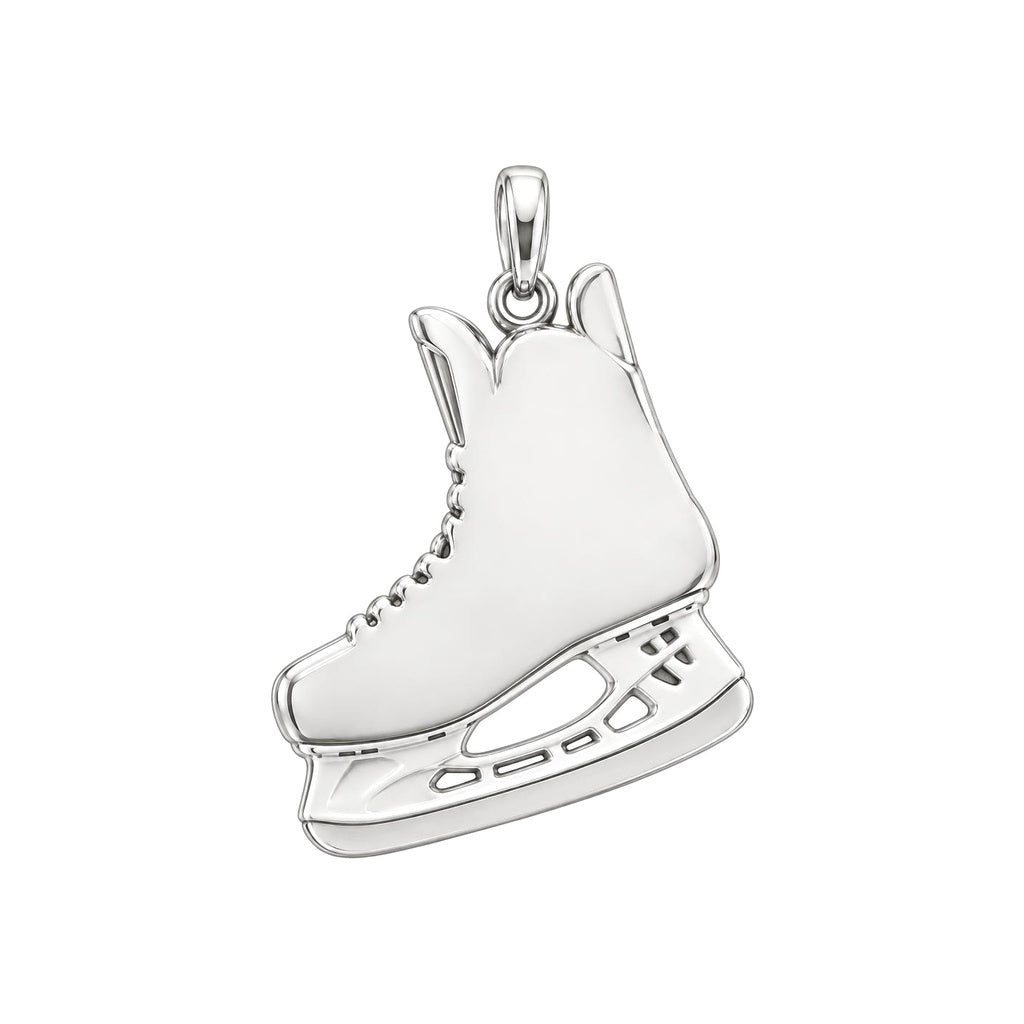 Ice Hockey Skate Charm Bracelet – Personalized Athlete Gift – back of the charm, engraving area