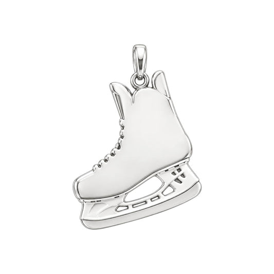 Ice Hockey Skate Charm Bracelet – Personalized Athlete Gift – back of the charm, engraving area