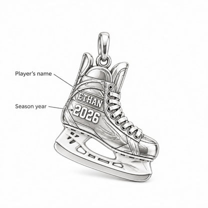 Ice Hockey Skate Charm Bracelet – Personalized Athlete Gift – personalization guide