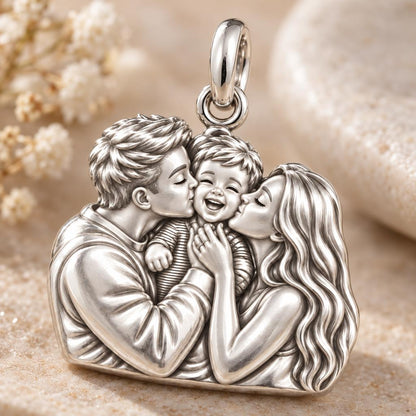 Infinite Love Family Charm Bracelet – Personalized Gift – macro detail of the charm